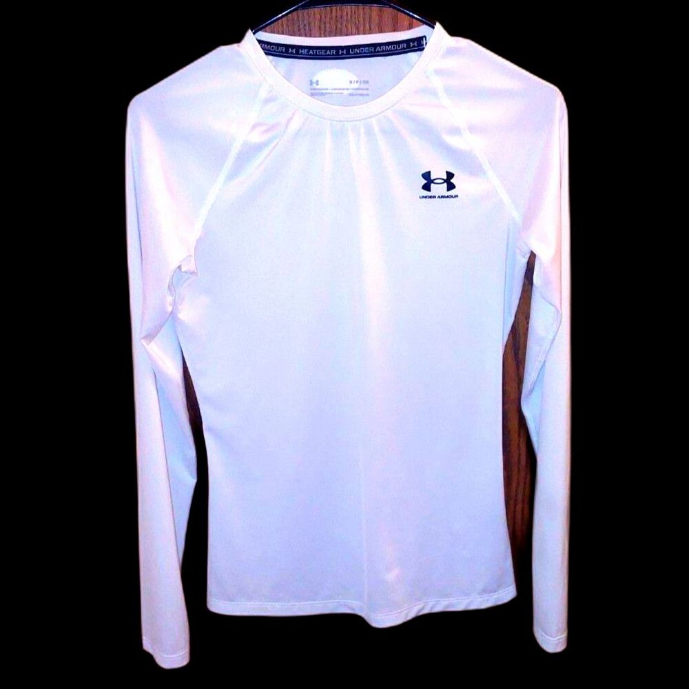 Under Armour HeatGear Long Sleeve Compression Shirt Women White 1365459